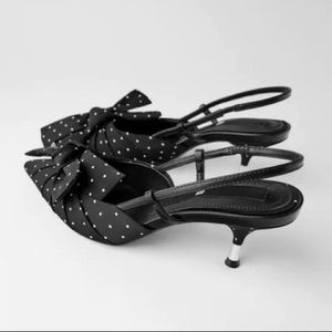 NWT Zara Polka Dot Kitten Heels